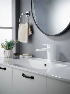 Cмеситель для раковины Knotlor KN-20/WY, белый